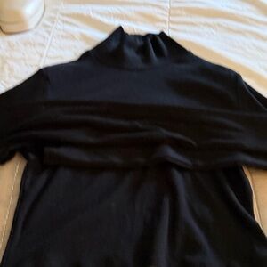 Reformation Classic Black Turtleneck Crop Top